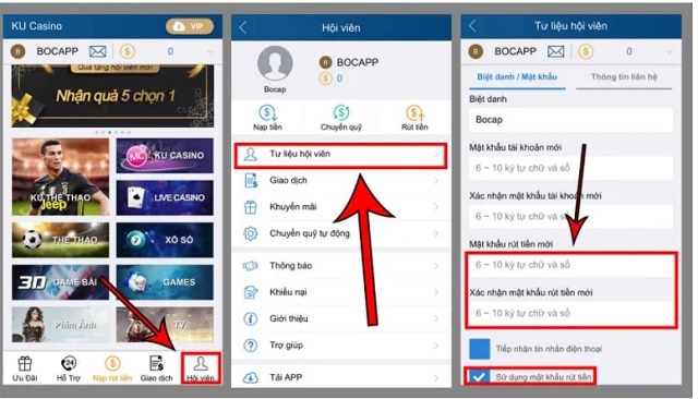 Biểu mẫu đổi mật khẩu rút tiền tại Kubet Biểu mẫu đổi mật khẩu rút tiền tại Kubet
