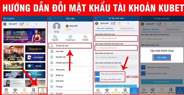 Biểu mẫu đổi mật khẩu tài khoản thành viên Biểu mẫu đổi mật khẩu tài khoản thành viên