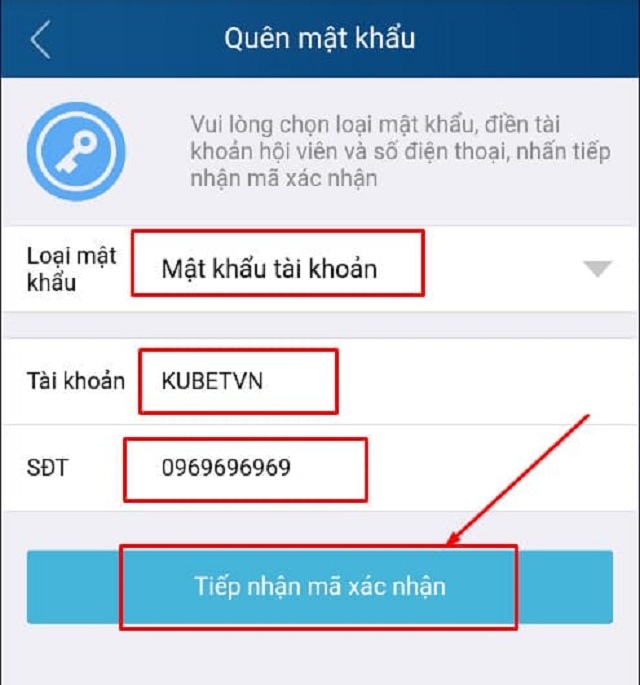 Đổi sau khi lấy lại mật khẩu mới tài khoản Kubet Đổi sau khi lấy lại mật khẩu mới tài khoản Kubet
